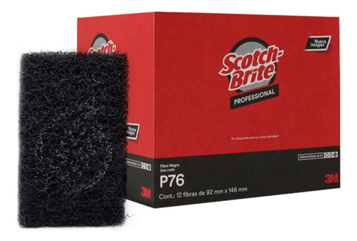 Fibra Negra P76 3m Scotch Brite C/12pz