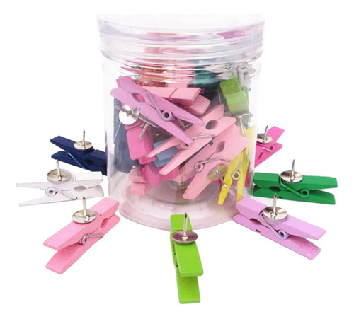 Pinzas De Madera De Colores 100x Para Ropa Con Pinzas Para