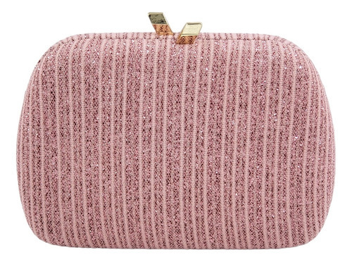 Bolsa De Festa Clutch Estampada Madrinha Casamento Feminina Cor Rose