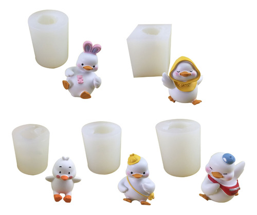 (e) Molde De Silicona Con Forma De Vela De Pato Para Fundici