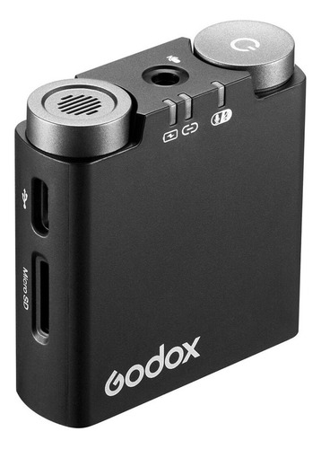 Micrófono Inalámbrico Dual Godox Virso M2 Negro 3.5mm