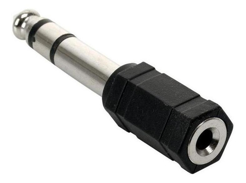 Negro - Adaptador De Jack 3,5 Mm A Plug 6,3 Mm, Estéreo | 25