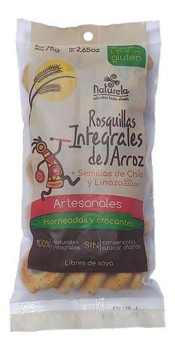 Rosquillas Integrales De Arroz + Semillas De Chía Y Linaza X