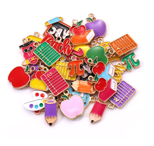 Teacher Charms Cealxheny, 35 Unidades, Esmaltados Para Hacer