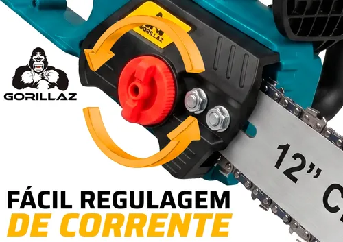 Motosserra Elétrica 2 Baterias 21v Recarregável 12 Polegadas