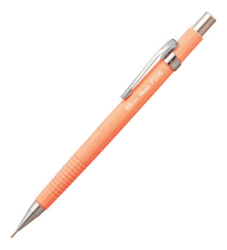 Lápiz técnico Pentel Sharp P200 de 0,5 mm, tono pastel, color pastel, naranja pastel de 0,5 mm