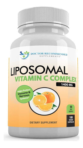 Vitamina C Liposomal Premium 1400mg 180caps Americano Prime Sabor Sin Sabor