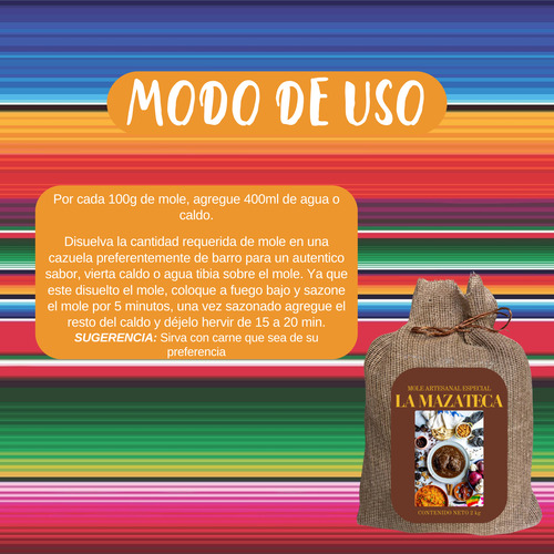 Mole 100% Artesanal Sin Espesantes Especial 2 Kg