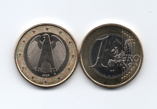 Alemania Moneda 1 Euro Año 2004 D Km#213 Unc-