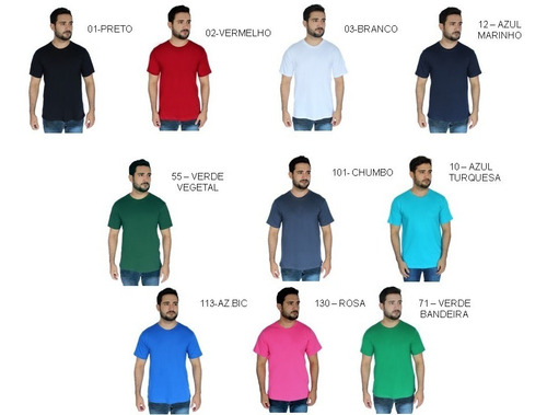 Imagem 2 de 6 de Kit 3 Camiseta Plus Size Gola Careca G2g3g4 G5 G6 G7 Zambelê