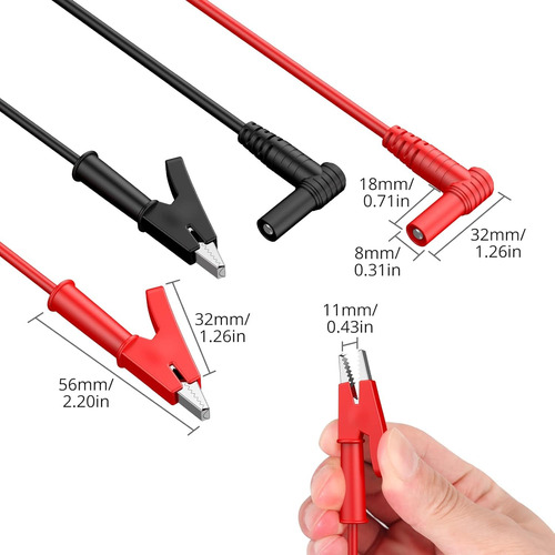 Proster 4mm Banana Plug A Cocodrilo Alligator Clip Puro ...