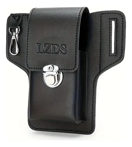 Estuche Cinturón Correa Cuero Celular Hombres Universal