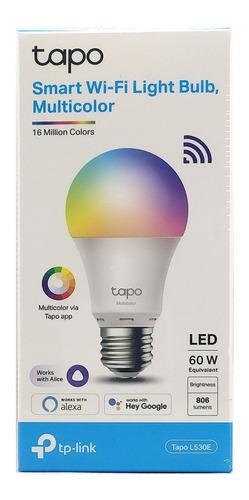 Foco Bombilla Luz Rgb Wifi Inteligente Tapo L530e App Tp Lin