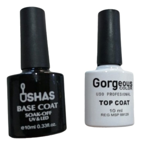 Kit De Base Coat Y Top Coat Ushas / Esmaltado Semipermanente