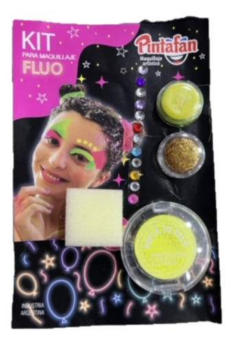 Kit Maquillaje Amarillo Fluo