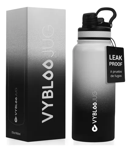 Garrafa Térmica Água Inox 1 Litro Tampa Com Canudo Academia Xolo