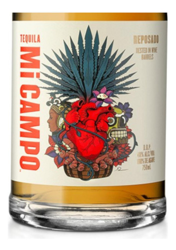 Pack De 2 Tequila Mi Campo Reposado 750 Ml