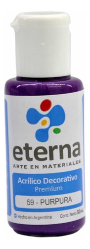 Acrílico Decorativo Premium Eterna 59 Púrpura 50 Ml La Plata