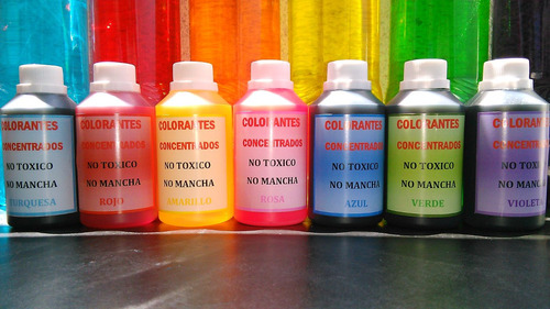 Colorantes Al  Agua Liquidos X 1 Litro X 8 Unidades