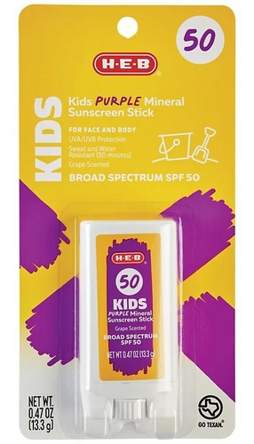 Protector Solar Para Niños Kids Purple Mineral Stick Spf 50