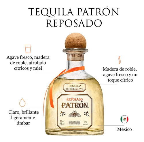 Tequila Patrón Reposado 750 Ml