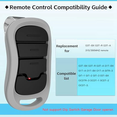 For Genie Intellicode Garage Door Opener Remote G3t-bx G3t-r