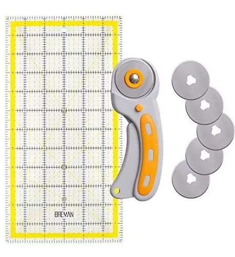 WA Portman 6x12-inch Quilting Ruler and Rotary Cutter Set 