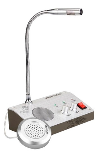 Intercomunicador Ventanilla Retevis Rt-9908 Micrófono Doble
