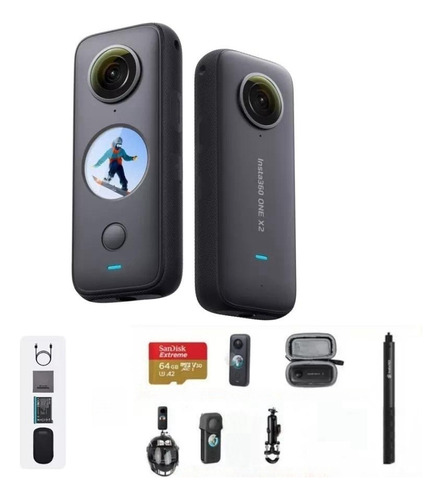 Cámara De Acción Impermeable Insta360 One X2 De 360 Grados