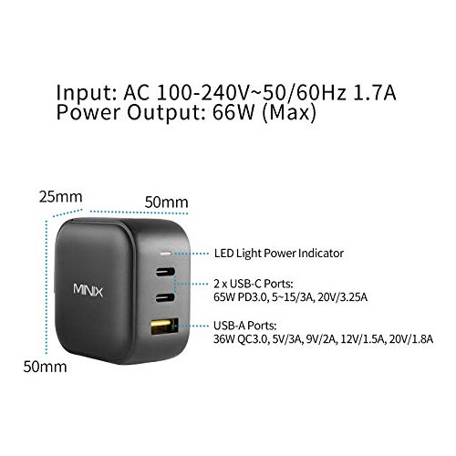 Cargador De Pared Para Minix Smart Phone Pad Laptop Macbook