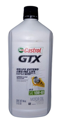 Cuarto Aceite Castrol Gtx 10w40 (946 Ml)