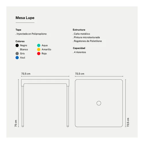 Mesa Lupe Mas Dos Sillas Lola Exterior Quincho Cocina