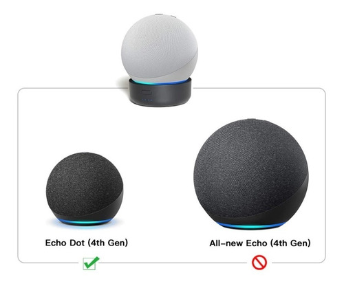 Base Inalámbrica Recargable Compatible Con Echo Dot 4ta. G.