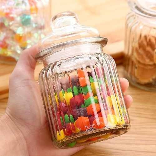 Imagen 5 de 10 de 5 Frascos Carameleras De Vidrio Bomboneras Souvenir 15