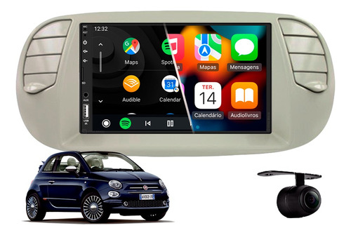 Central Multimidia Mp5 Apple Carplay Fiat 500 2009 2010 2011