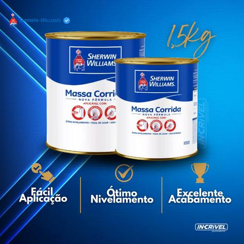 Massa Corrida Para Paredes E Teto (interno) - 1,5 Kg