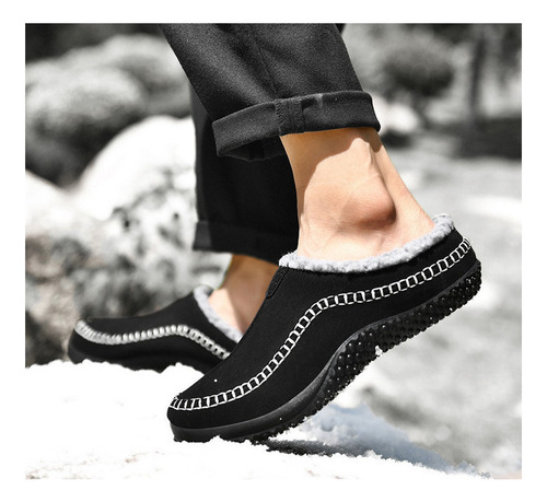 Zapatillas De Estar Por Casa De Algodón Para Hombre