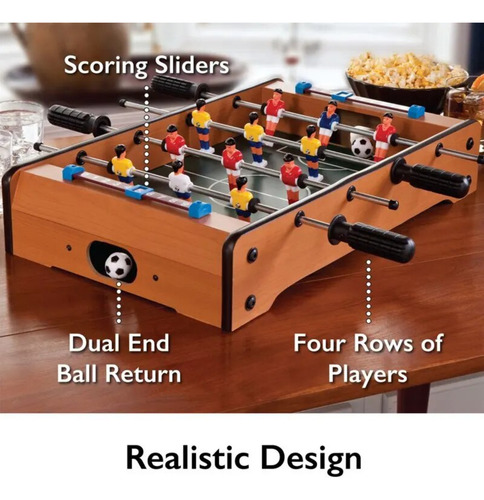 Juego De Futbol Para Mesa Mini Taca Taca Portatil De Madera