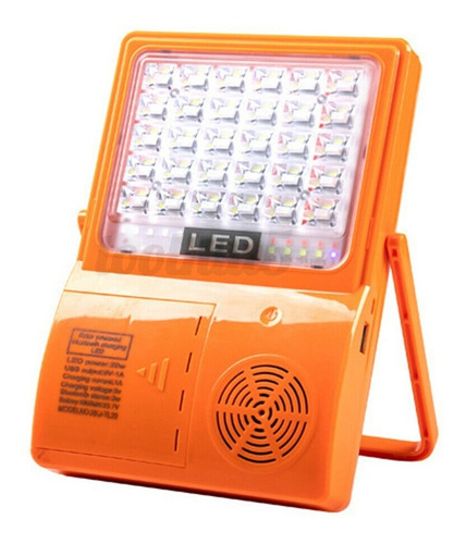 Parlante Foco Luz Solar Cargador Bluetooth Paseo Emergencia