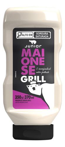 Maionese Grill Junior Cremosa Molho Fast Food - 350g 