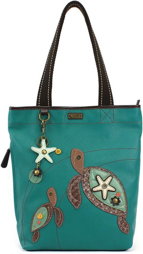 Chala Bolso Everyday Tote (two Turtle - Dark Turquoise)