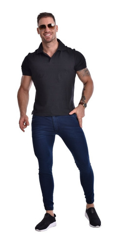 Imagen 3 de 5 de Pantalon Jogger Elastizado Jean Corte Chino Hombre Puño