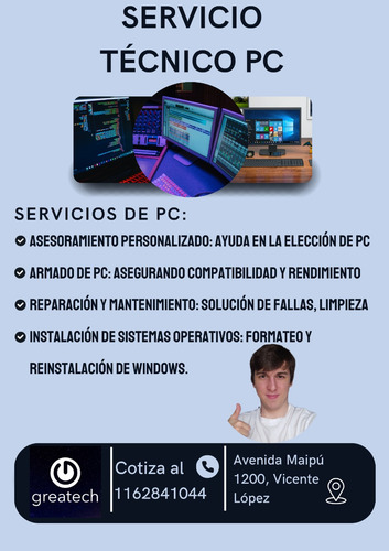 Reparación De Pc, Notebook Y Pantallas
