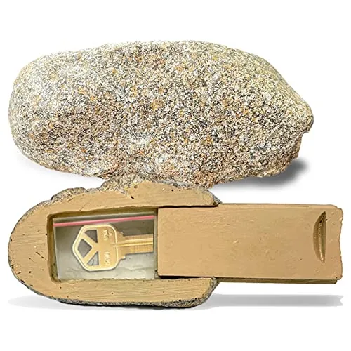 Pangea Key Hider Fake Rock, Resistente A La Intemperie Y Seg