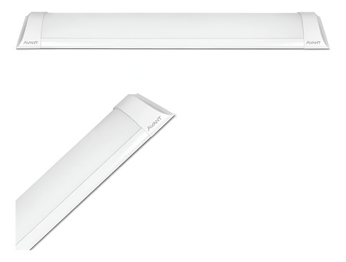 Luminaria Slim Led Sobrepor Flat 1m 36w Bivolt 6500k Avant