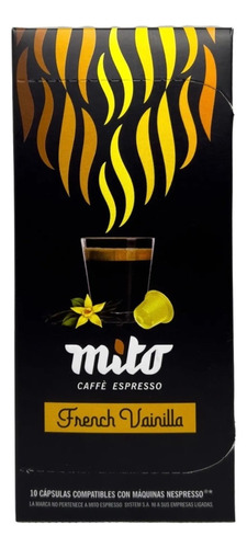 Café french vainilla en cápsula Nespresso Mito sin TACC