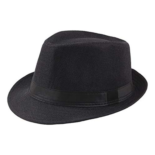 Sombrero Fedora De Paja Clásico De Verano Para Hombres Y Muj