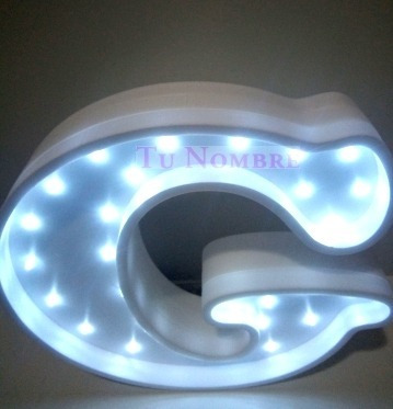 2 Letras Números Iluminados Tunombre 25 Cm Polyfan