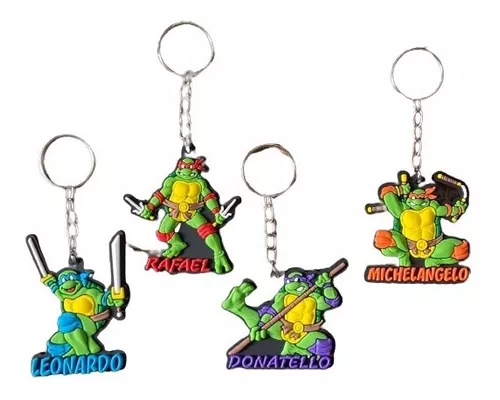 Chaveiro As Tartarugas Ninja  Leonardo, Donatello, Michelangelo e Raphael