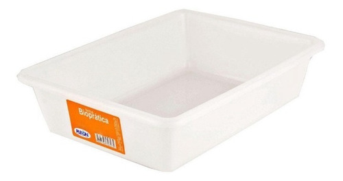 12 Bandeja Polipropileno Retangular Bioprátika 5.5 Lts 34x28 Cor Branco